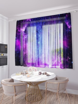 Кухонный фототюль Фиолетовое звёздное небо
