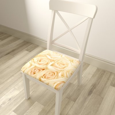 Подушка на стул Бежевые розы