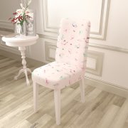 Чехол для стула Бабочки на розовом фоне