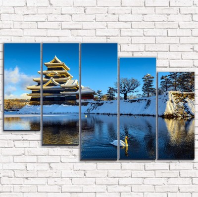 Модульная картина Японский замок зимой арт. 5-3