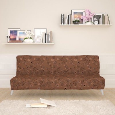 Чехол для дивана б/п Цветочный узор на коричневом фоне