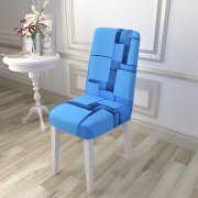 Чехол для стула Голубые квадраты