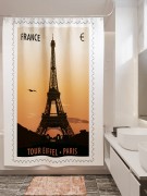 Фотоштора для ванной Парижская марка 2