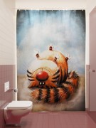 Фотоштора для ванной Большой котик