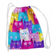 Сумка-рюкзак Разноцветные котики