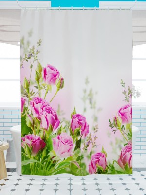 Фотоштора для ванной Букет алых роз