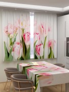Фотошторы для кухни Праздничные цветы 12