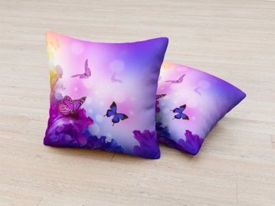 Фотонаволочка Фиолетовые бабочки