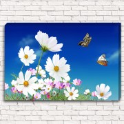 Фотокартина Цветы и бабочки арт. 1-1