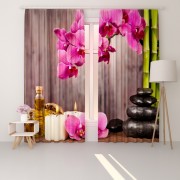 Фотошторы люкс сатен Ароматные орхидеи