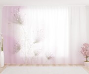 Фототюль Нежные фиолетовые цветы