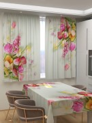 Фотошторы для кухни Праздничные цветы 5