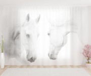 Фототюль Белые кони