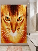 Фотоштора для ванной Абиссинская кошка