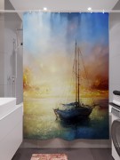 Фотоштора для ванной Морская живопись