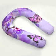 Фотонаволочка к подушке для беременных Бабочки у воды с орхидеями
