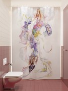 Фотоштора для ванной Аллегория цветка ириса
