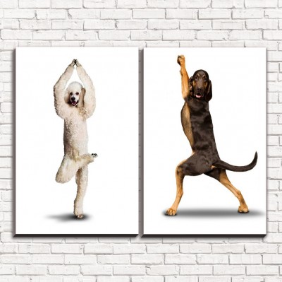 Модульная картина Танцующие собаки арт. 2-1