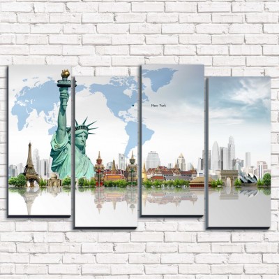 Модульная картина Нью-Йорк Статуя Свободы арт. 4-2